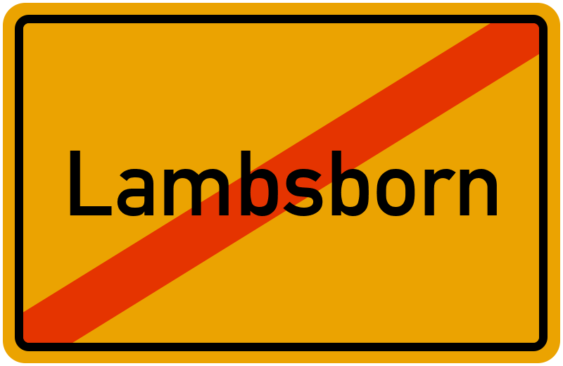 Ortsschild Lambsborn