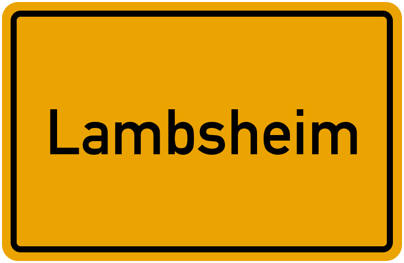 Ortsschild Lambsheim