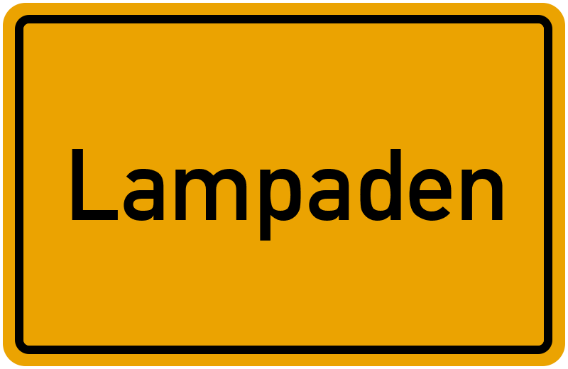 Ortsschild Lampaden