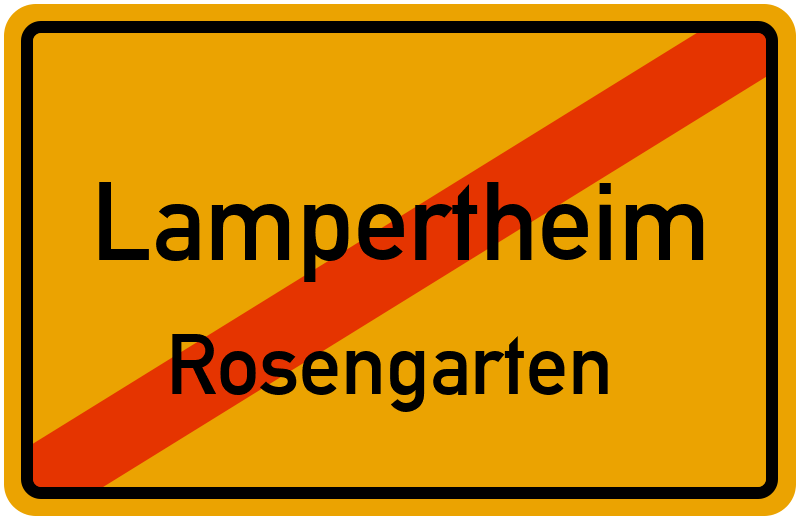 Ortsschild Lampertheim