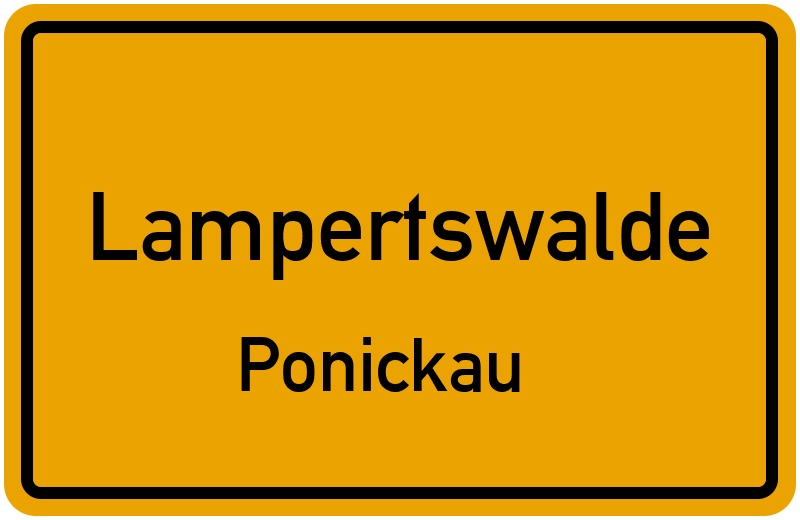 Ortsschild Lampertswalde