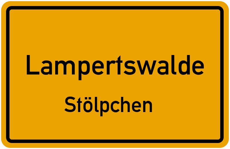 Ortsschild Lampertswalde