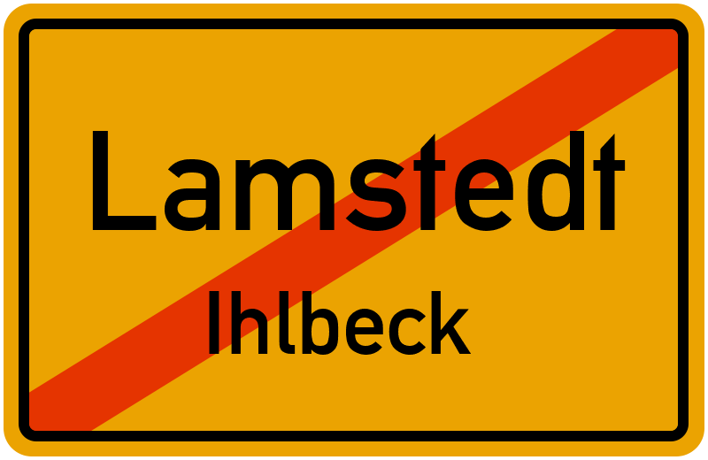 Ortsschild Lamstedt