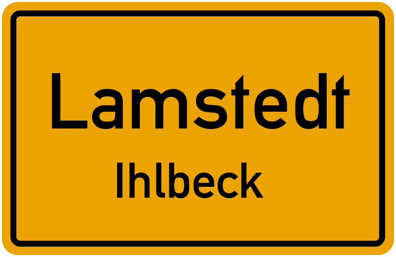 Ortsschild Lamstedt