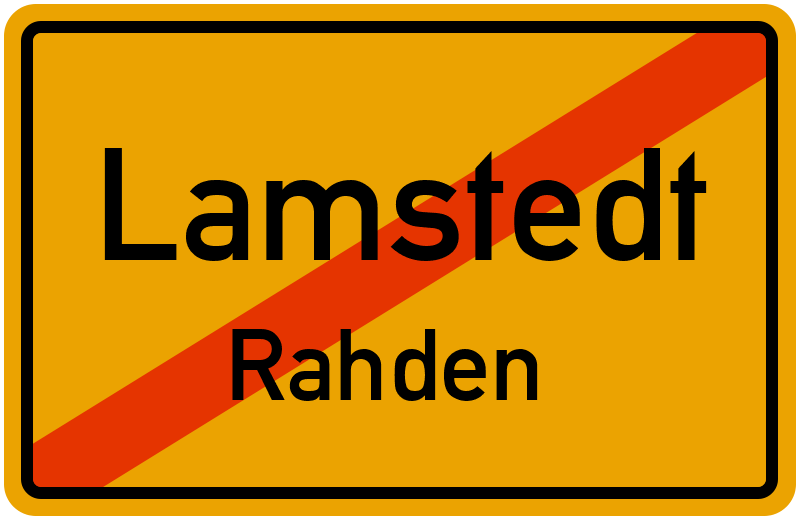 Ortsschild Lamstedt