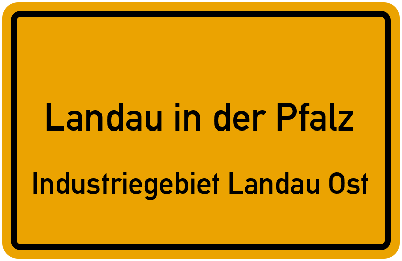 Ortsschild Landau in der Pfalz