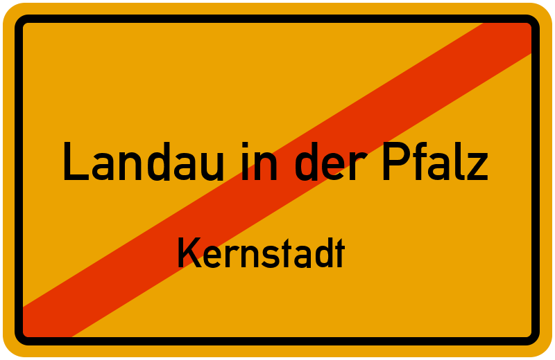 Ortsschild Landau in der Pfalz