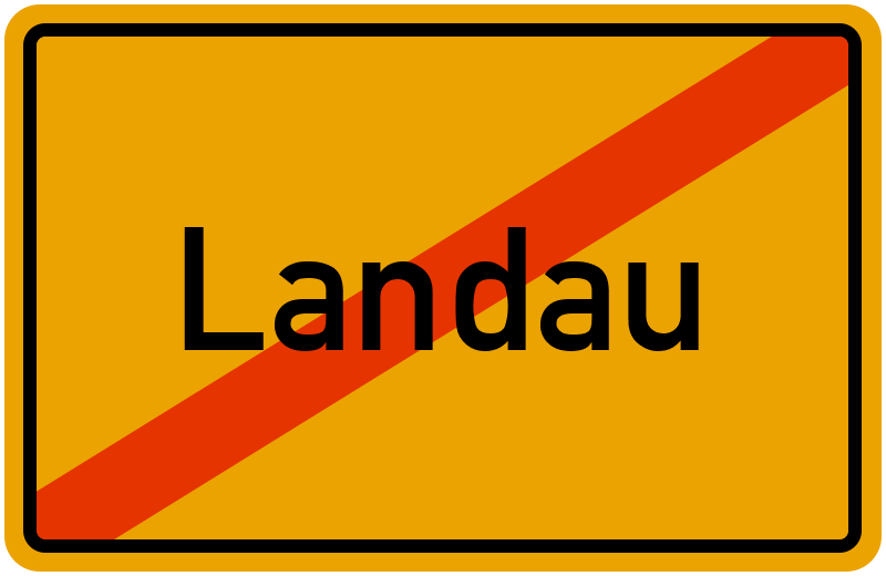 Ortsschild Landau