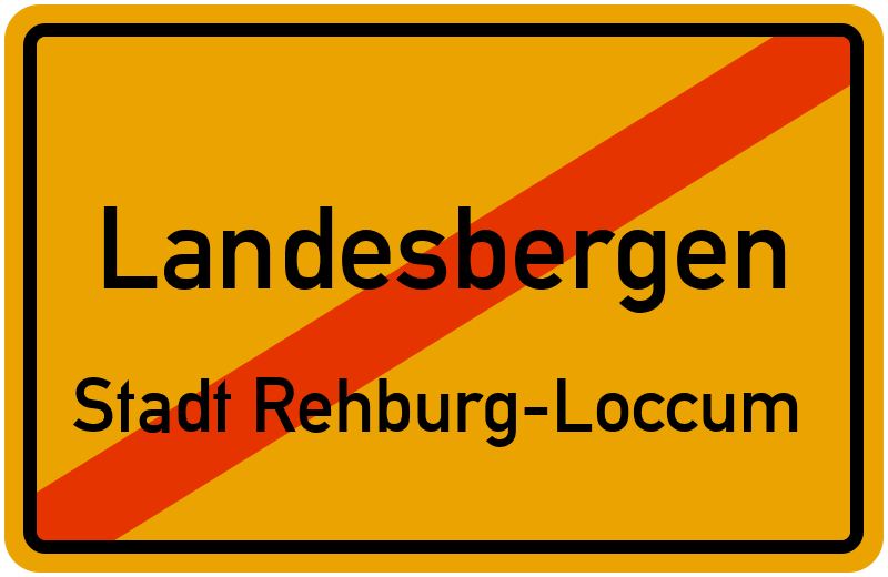Ortsschild Landesbergen