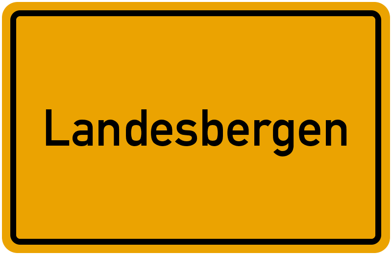 Ortsschild Landesbergen