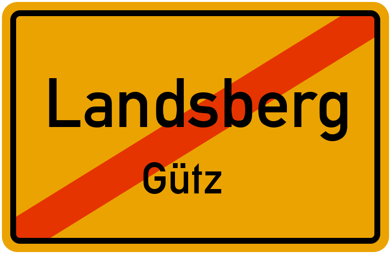 Ortsschild Landsberg