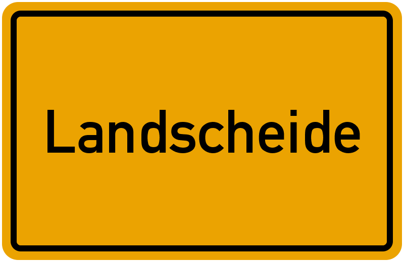 Ortsschild Landscheide