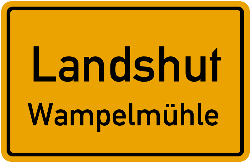 Ortsschild Landshut