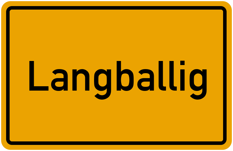 Ortsschild Langballig