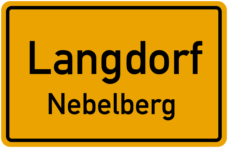 Ortsschild Langdorf