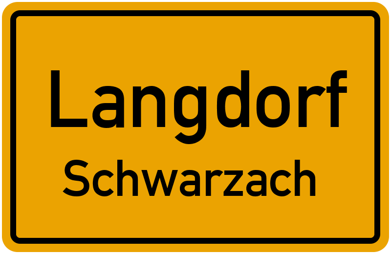 Ortsschild Langdorf