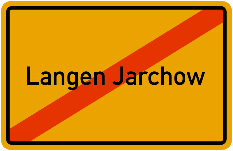 Ortsschild Langen Jarchow