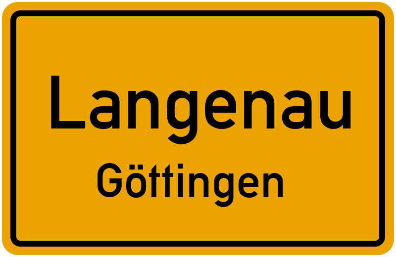 Ortsschild Langenau