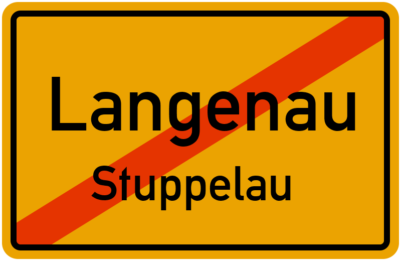 Ortsschild Langenau