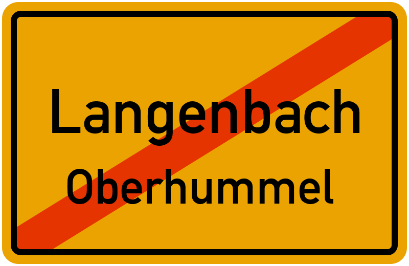 Ortsschild Langenbach