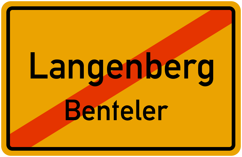 Ortsschild Langenberg