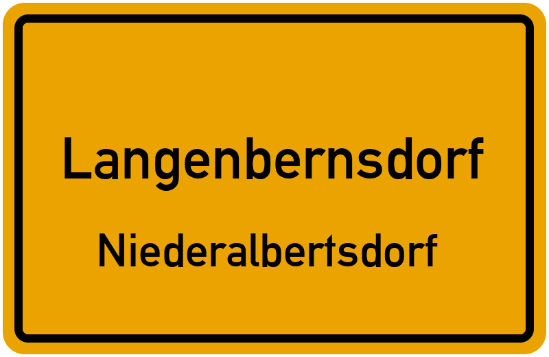 Ortsschild Langenbernsdorf