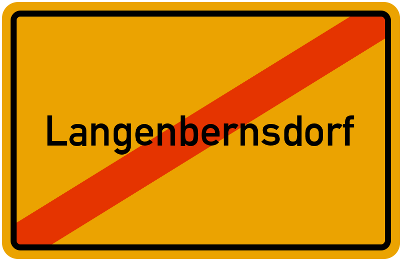Ortsschild Langenbernsdorf