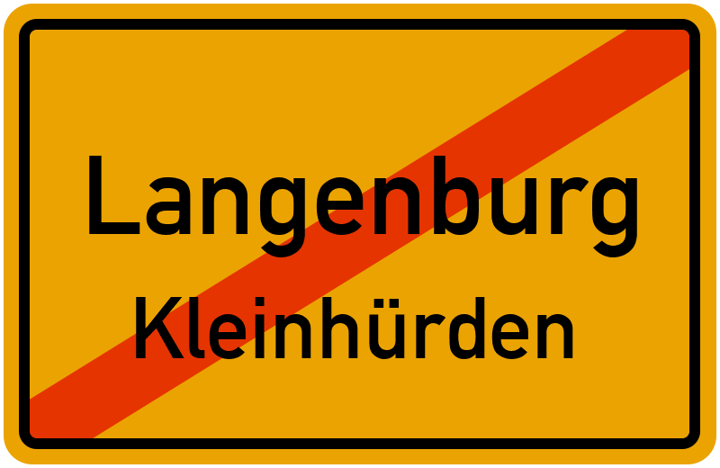 Ortsschild Langenburg