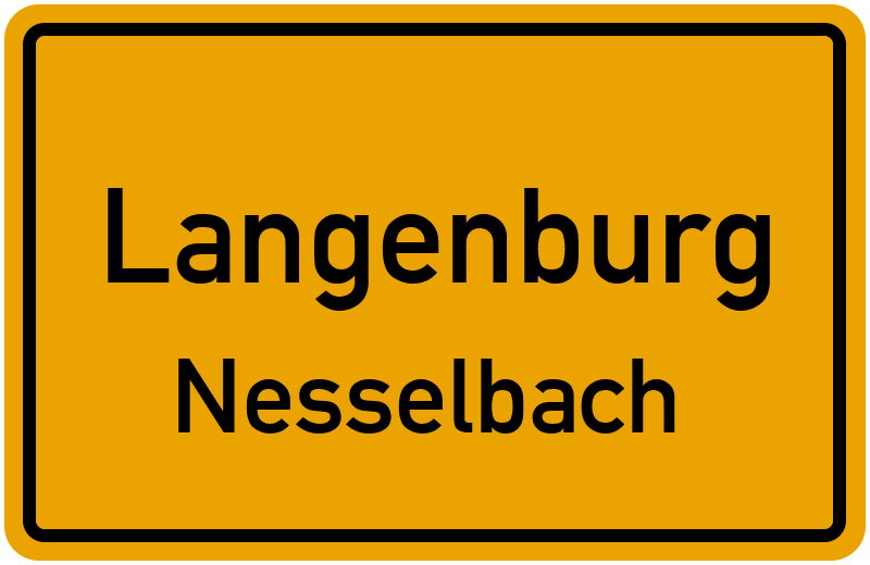 Ortsschild Langenburg