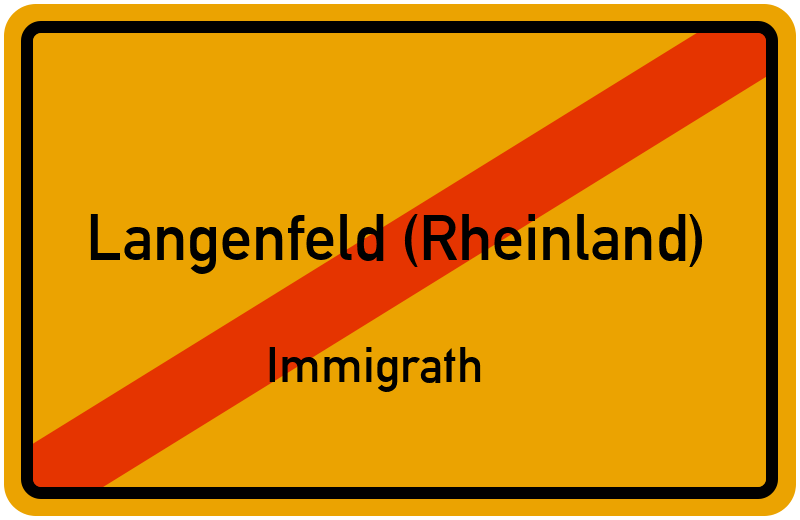 Ortsschild Langenfeld (Rheinland)