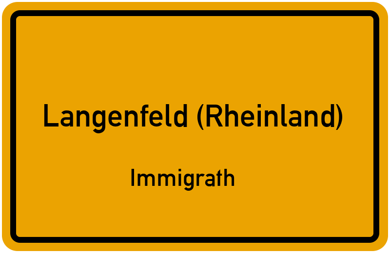 Ortsschild Langenfeld (Rheinland)