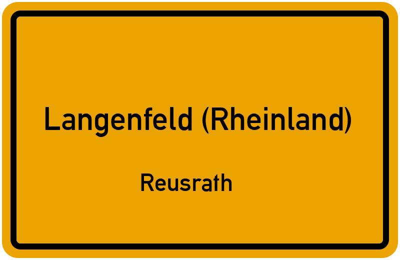 Langenfeld (Rheinland) Reusrath Straßenverzeichnis: Straßen in Reusrath