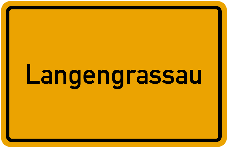 Ortsschild Langengrassau
