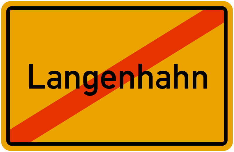 Ortsschild Langenhahn