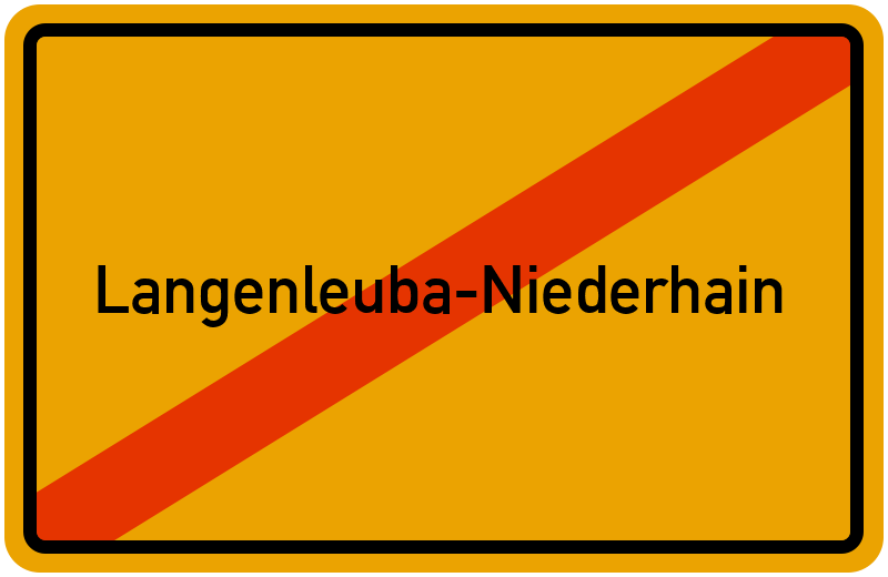 Ortsschild Langenleuba-Niederhain