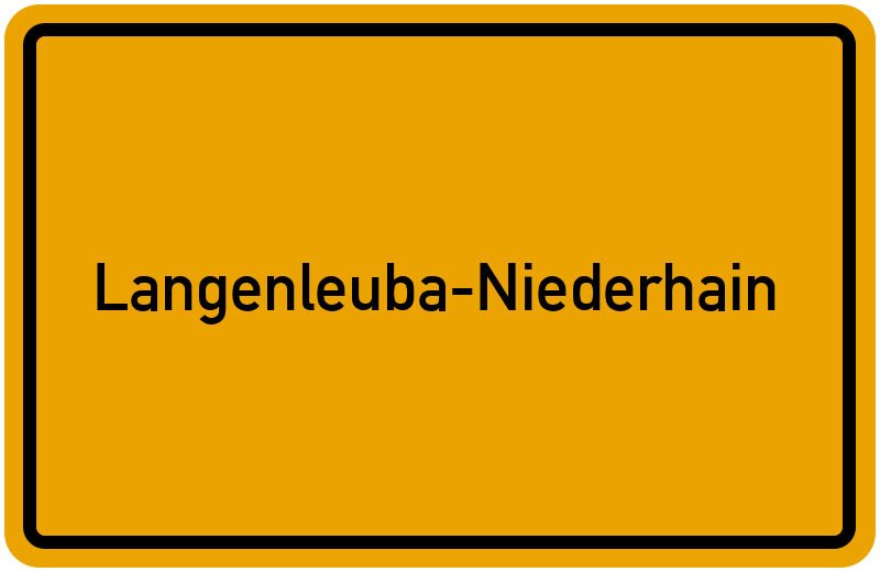 Ortsschild Langenleuba-Niederhain