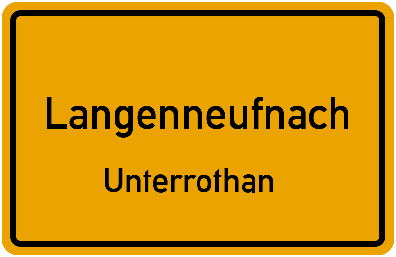 Ortsschild Langenneufnach