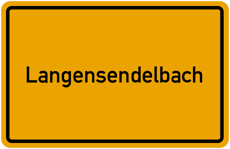 Ortsschild Langensendelbach