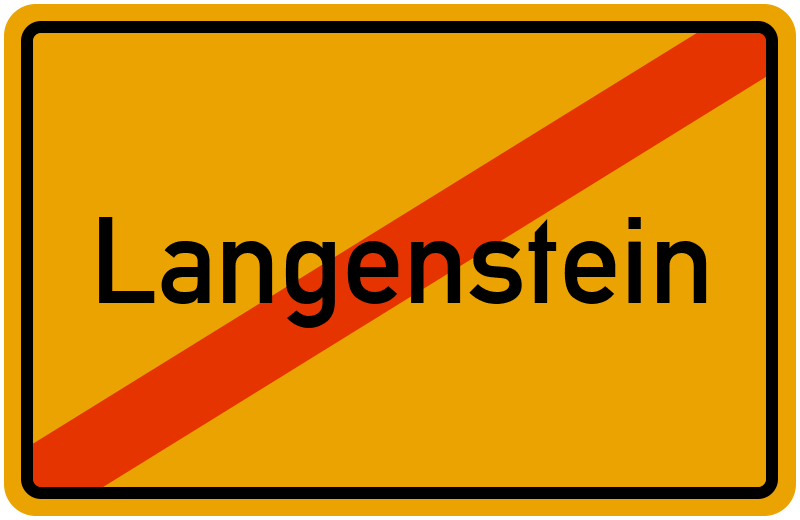 Ortsschild Langenstein