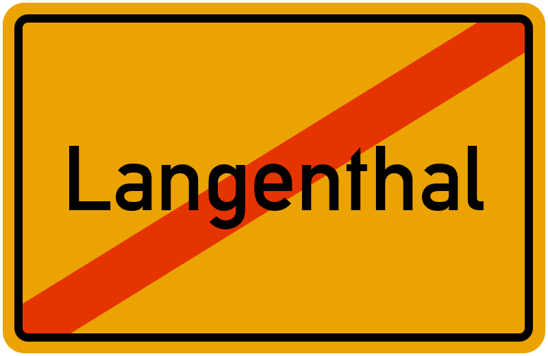 Ortsschild Langenthal