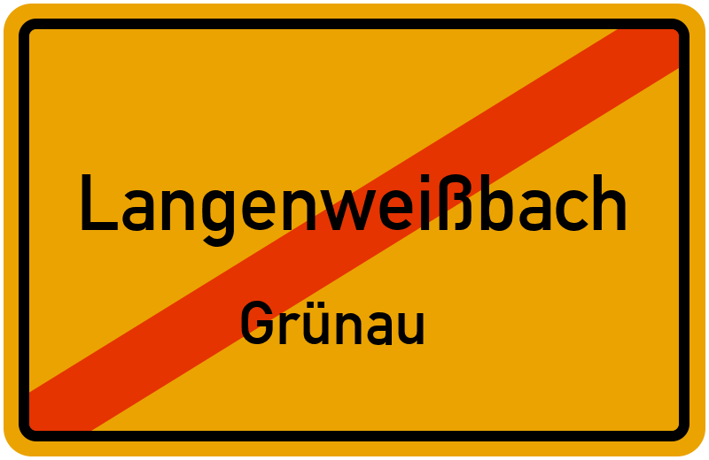Ortsschild Langenweißbach