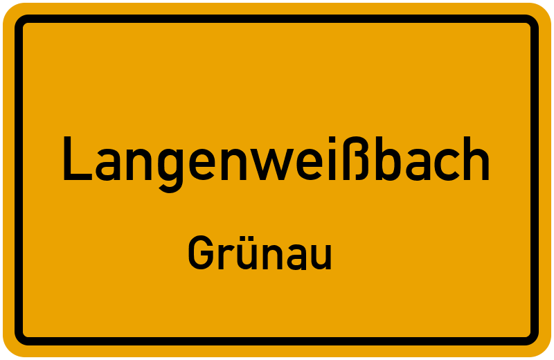 Ortsschild Langenweißbach