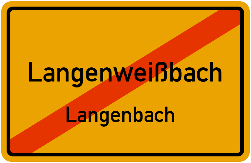 Ortsschild Langenweißbach
