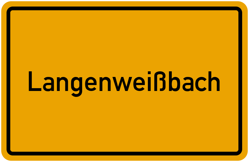 Ortsschild Langenweißbach