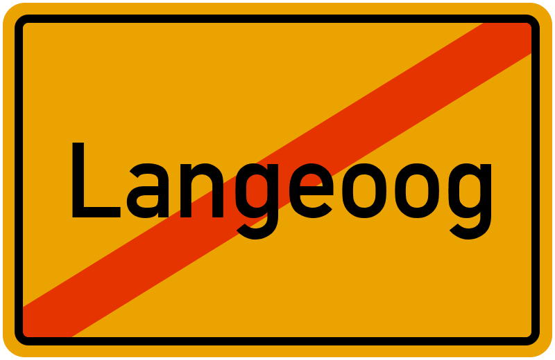 Ortsschild Langeoog