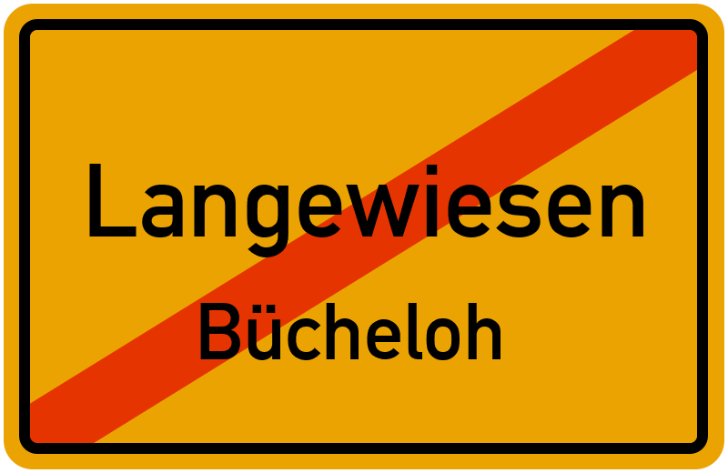 Ortsschild Langewiesen
