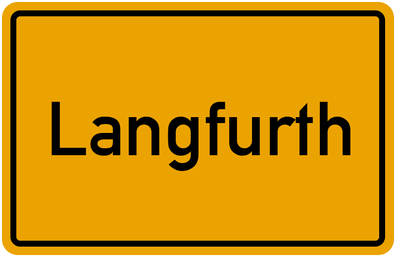Ortsschild Langfurth