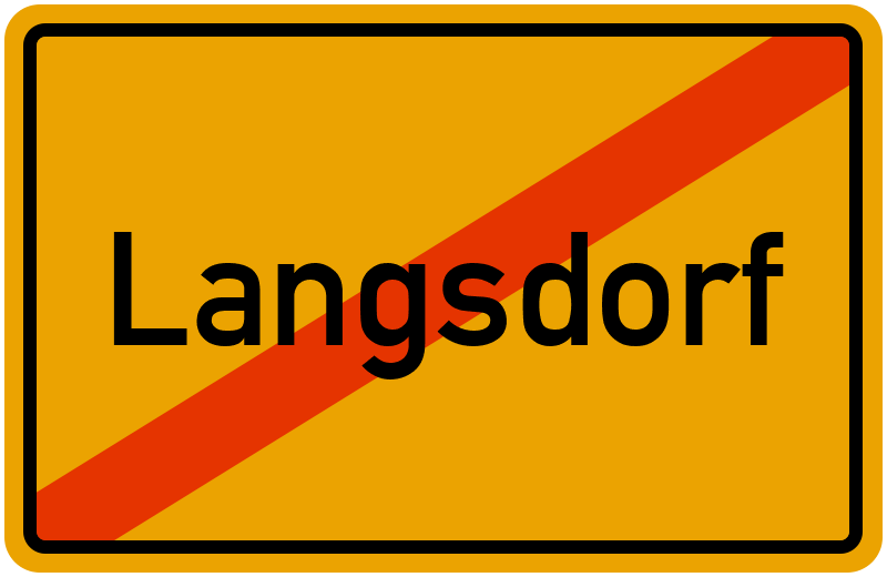Ortsschild Langsdorf