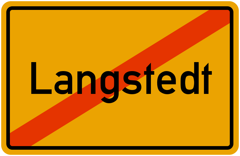 Ortsschild Langstedt