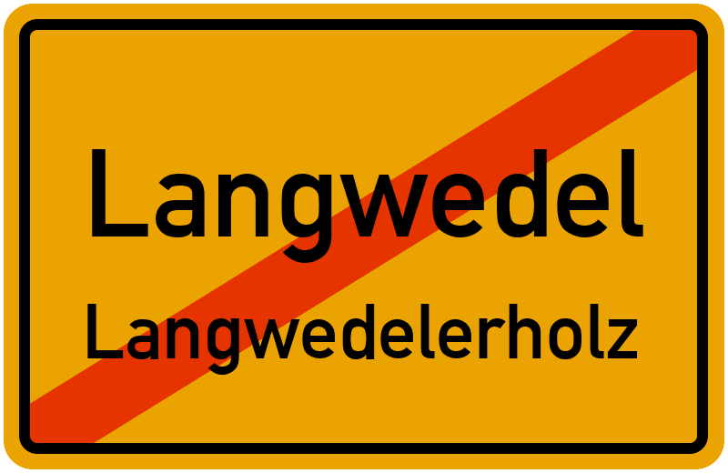 Ortsschild Langwedel